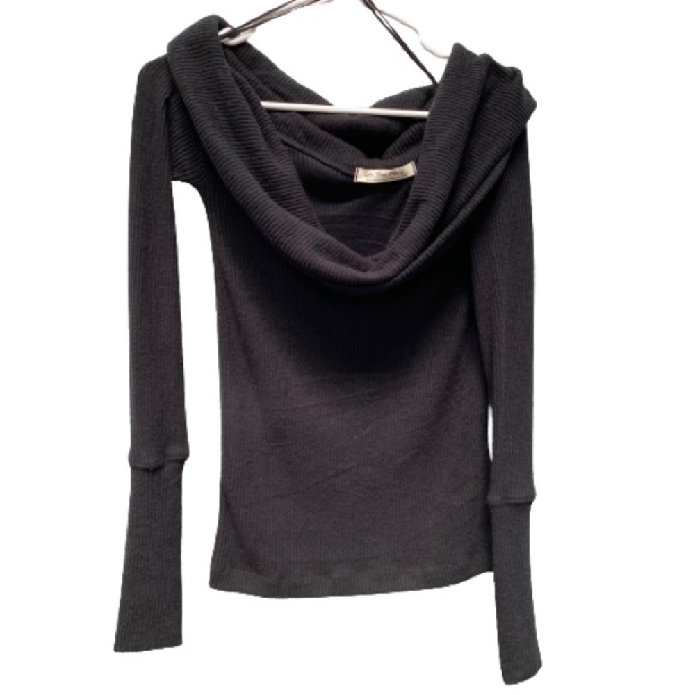 We The Free Women's Sweater Size S Black Long Sleeves Cowl Neck
